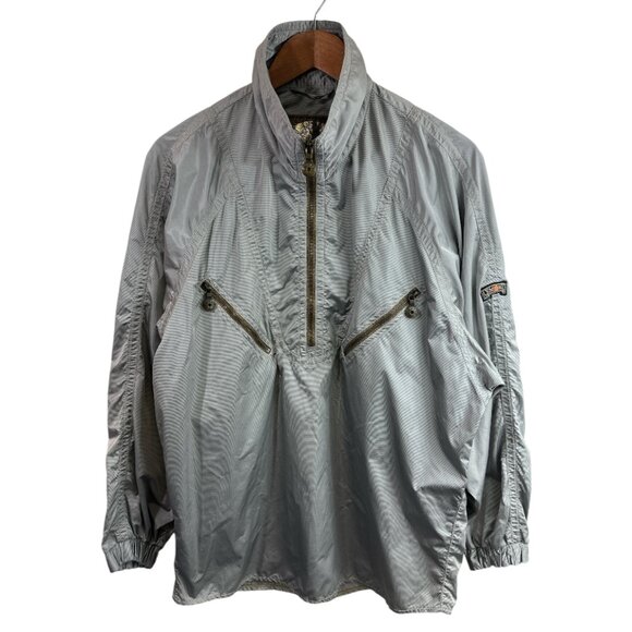 EMMEGI Men's Jacket Sz Small Pullover 1/4 Zip Unlined Lightweight Retro - Picture 1 of 13